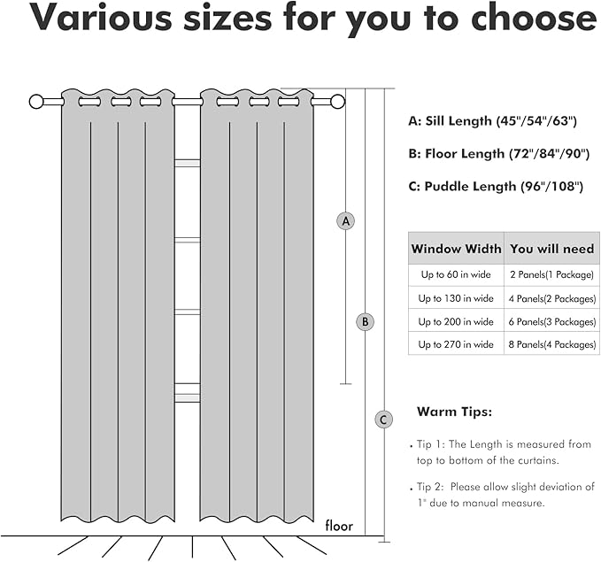 MIULEE Linen Texture Curtains for Bedroom Solid 100% Blackout Thermal Insulated - Image 8