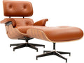 Top Grain Leather, Mid Century Chaise Lounge Chair and Ottoman, Modern Chair by MakeHomeBetter