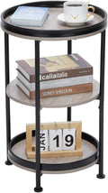 Dulcii Side Table, Round End Table by Zexvida