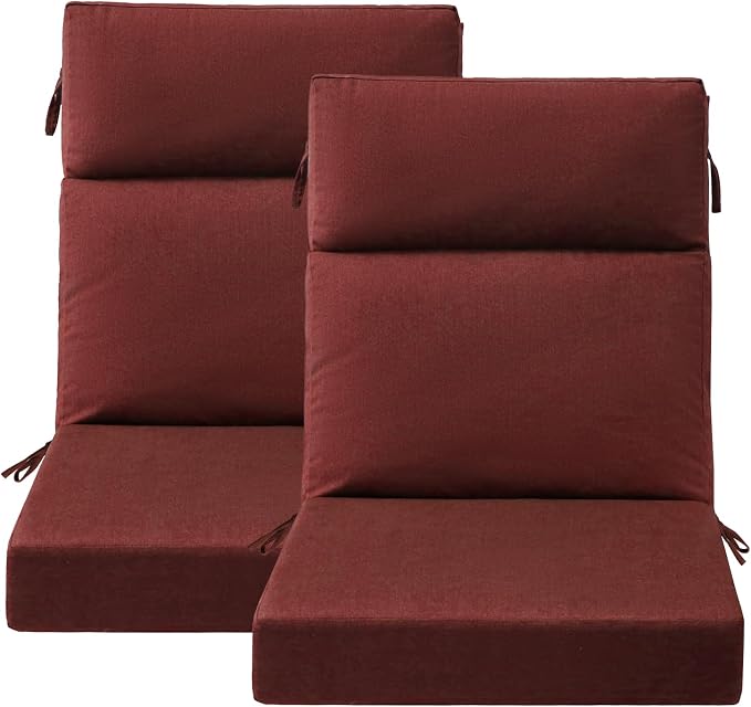 Unimatta Sunbrella Outdoor High Back Chair Cushion Seat Pads, 44 x 21 Inch by Unimatta
