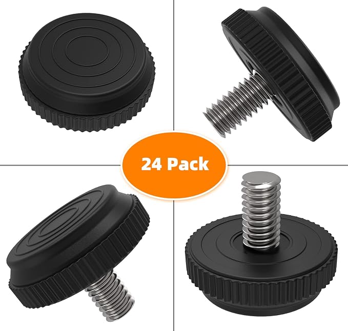 ONEHOME 24 Pack 5/16-18 Stainless Steel Adjustable Threaded Furniture Leg - Image 5