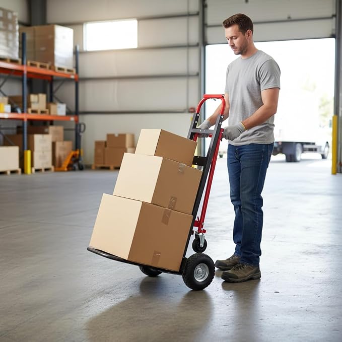 Suzhi Convertible Hand Truck Dolly Cart Heavy Duty/with 4 Wheels, Industrial - Image 6
