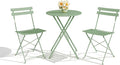 3-Piece Folding Bistro Set, Outdoor Patio Furniture Set by GarveeTech