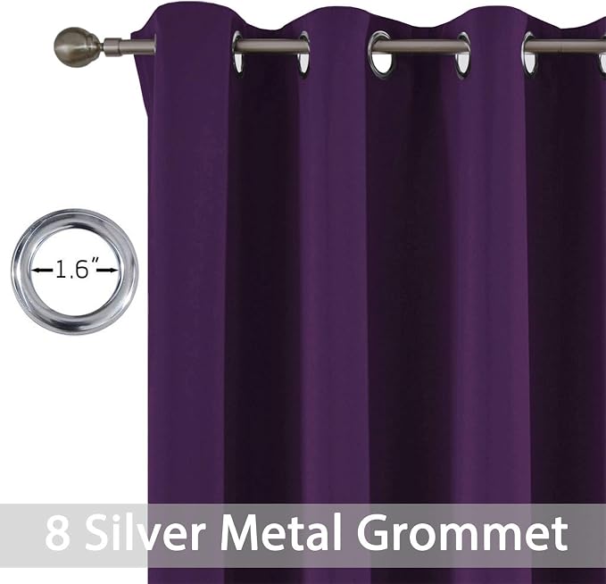 Yakamok Light Blocking Window Blackout Curtains Thermal Insulated Room - Image 2