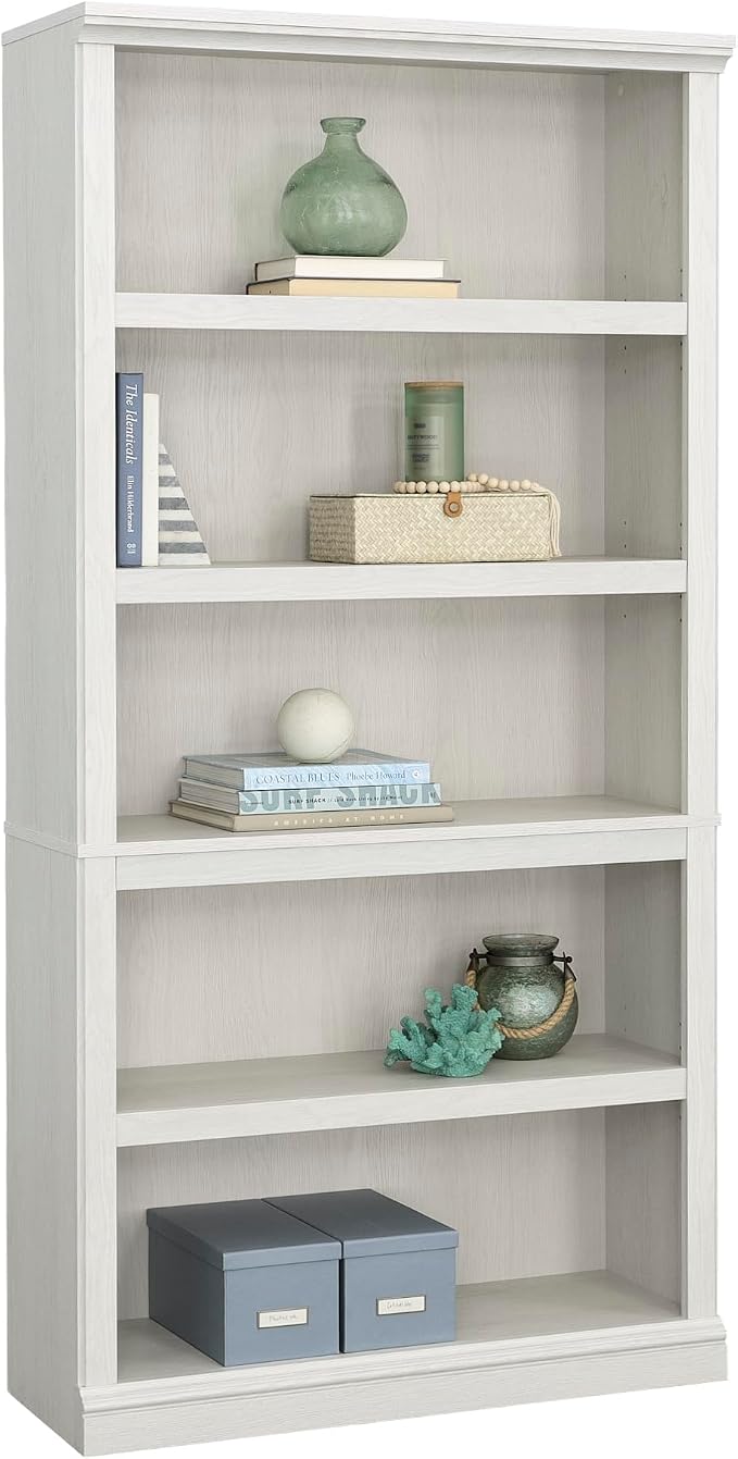 Sauder 5 Tier Book Shelf Wooden Bookcase Multipurpose Bookshelf - Image 6