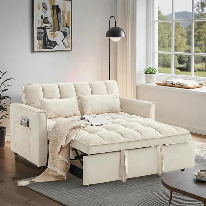 3 in 1 Convertible Sofa Bed, Loveseat Sleeper Sofa by Unknown