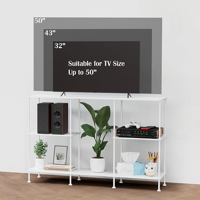 ETELI TV Stand for 50 Inch TV Tall Entertainment Center - Image 3
