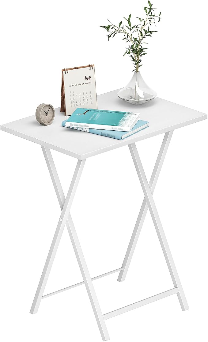 HOOBRO Folding TV Tray Tables, Industrial Snack Tables - Image 9
