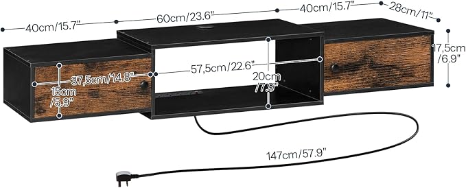 HOOBRO 55" Floating TV Stand - Image 2