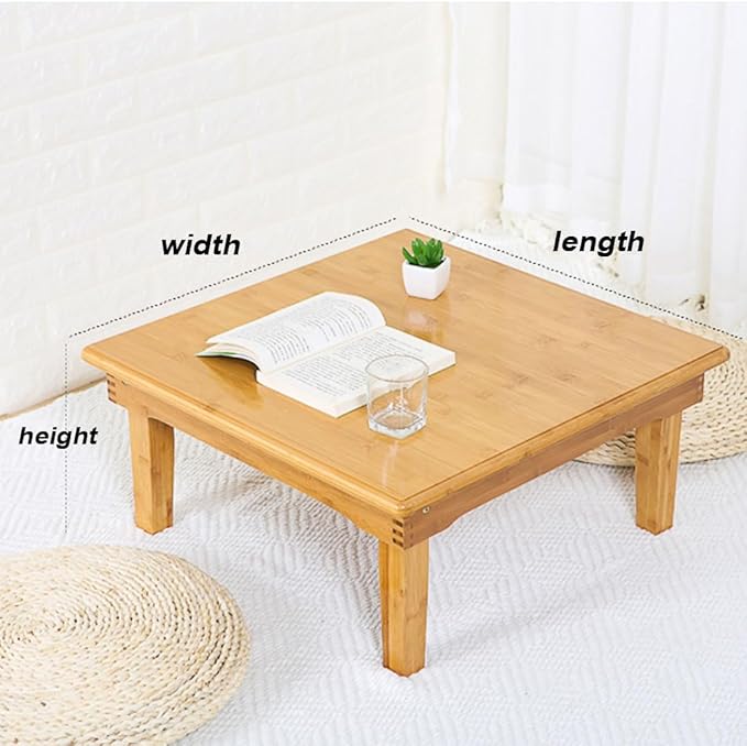 Foldable Bamboo Table, Japanese-Style Household Square Bamboo Table, Low Bamboo - Image 2