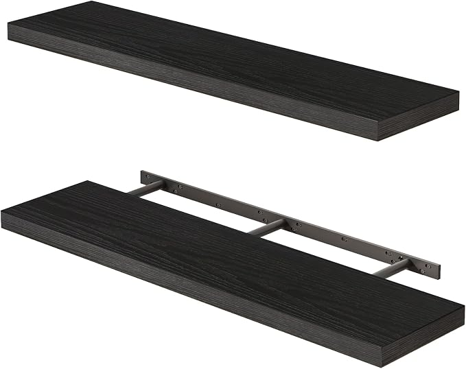 Fixwal Floating Shelves for Wall, 35.4" Long Heavy Duty Wall Mounted Rustic by Fixwal