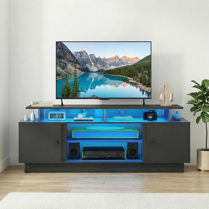 YITAHOME Modern TV Stand for 80 inch TVs, Entertainment Center by YITAHOME