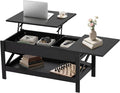 Lift Top Coffee Table with Storage, Small Coffee Table with Hidden Compartment by TimelessWarmth
