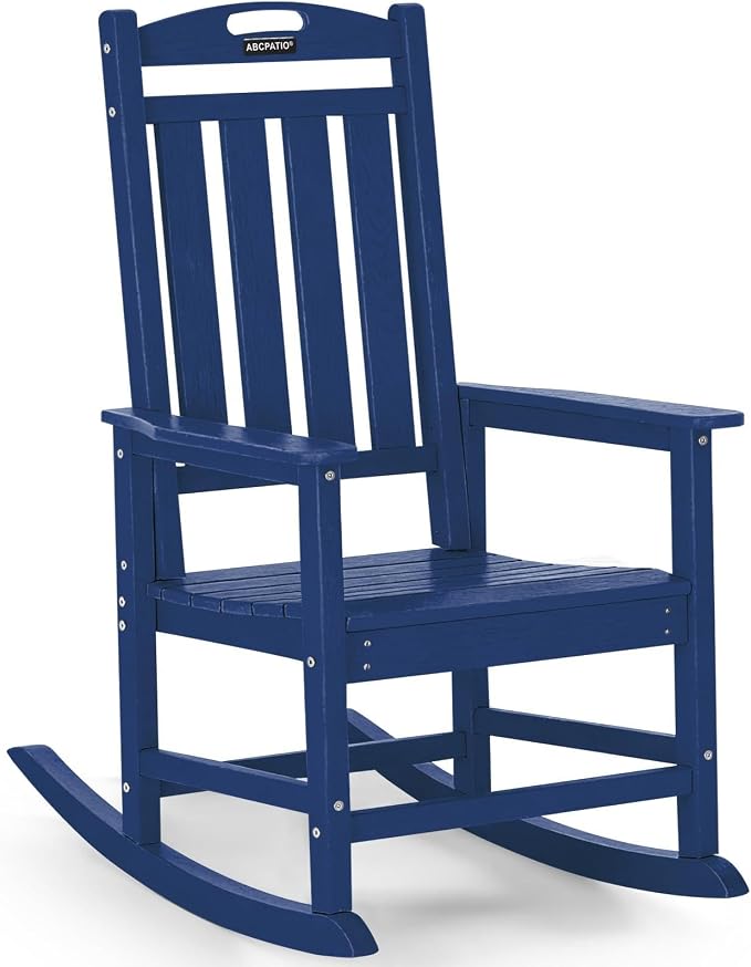 Outdoor Adirondack Rocking Chairs All-Weather HDPE Patio Rocker Chair by ABCPATIO