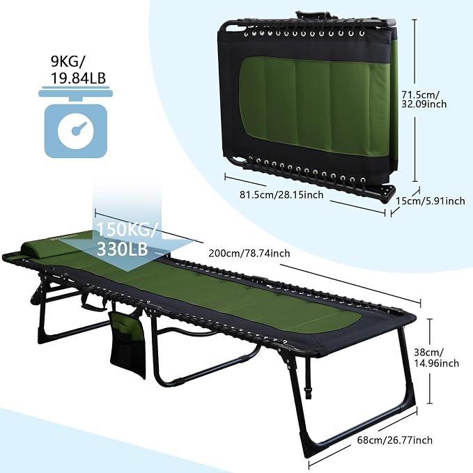 Oversized Padded Outdoor Folding Lounge Chair - Image 3