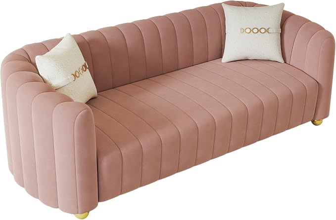 KEAI 83.46" Velvet Couch for Living Room Large Modern Sofa - Image 8