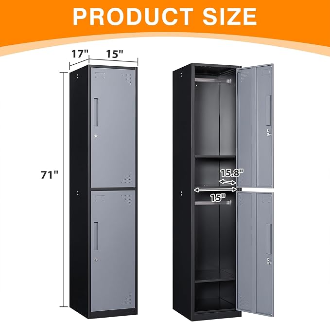 Metal Locker with 2 Doors - Image 3