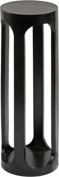 Kate and Laurel Dahl Modern Wooden Round Drink Table; 8 x 23; Black; by KateandLaurel