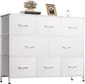 WLIVE 8 Drawer Dresser for Bedroom, Fabric White Dresser by WLIVE