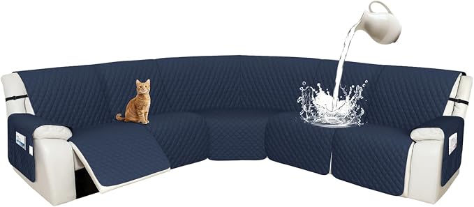 Arfntevss Recliner Sectional Couch Covers 1OO% Waterproof L Shape Sofa Cover by Arfntevss