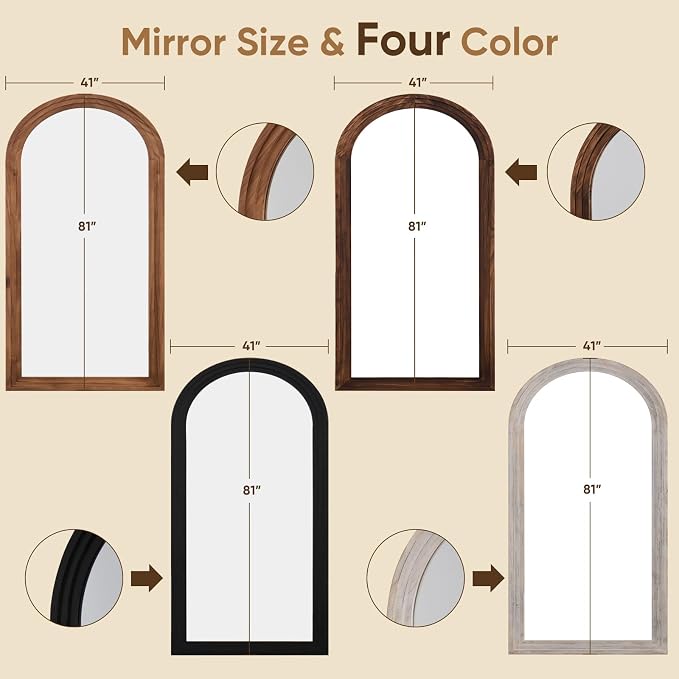 Full Length Mirror, Oversized Stand Up Mirrors Large Wall Mirrors, Wall Mounted - Image 7