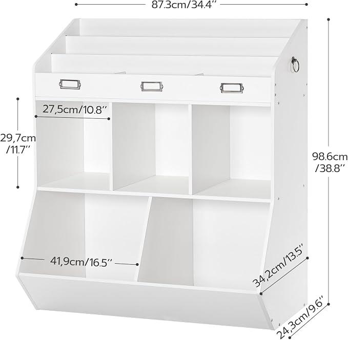 HOOBRO Kids Bookshelf, Toy Organizer and Storage, Bookshelf - Image 3