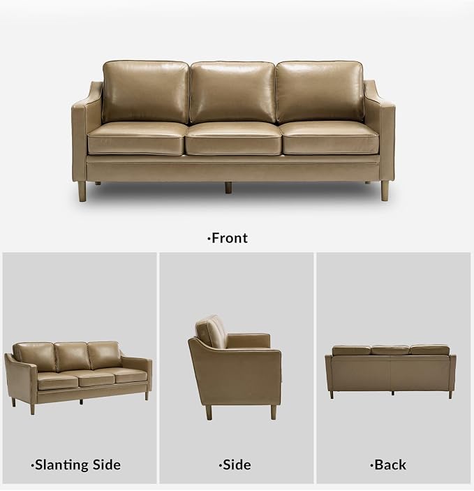 Kingfun Living Room Furniture Sets, 3 Seater Couch and Armchair, Mid Century - Image 8