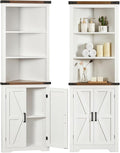 TEENFON Farmhouse Corner Cabinet, Bathroom Cabinet by TEENFON