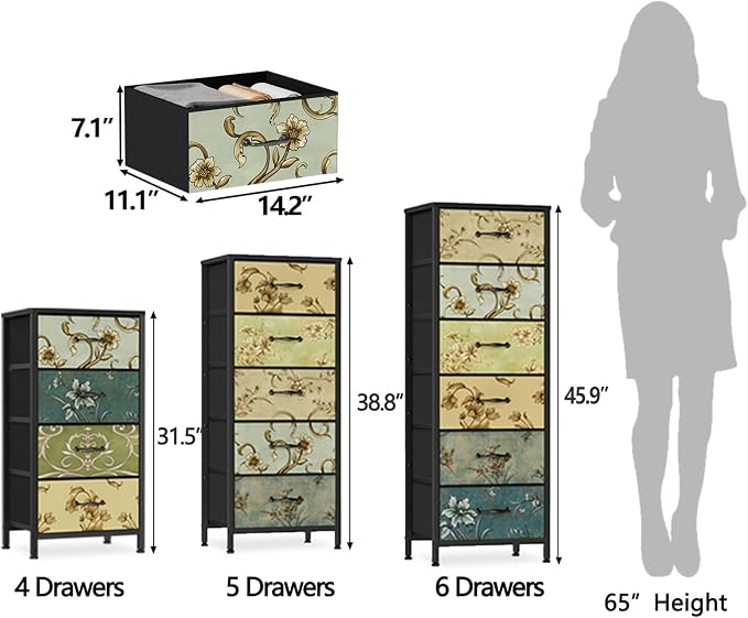 Furnulem Vertical Dresser for Bedroom, Tall Skinny Storage Tower - Image 9