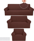 Peryiter 3 Pcs Couch and Loveseat Covers Set Sofa Cover by Peryiter