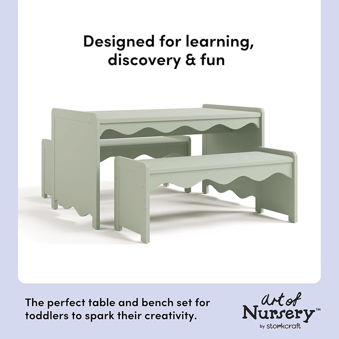 Storkcraft Casablanca Montessori Indoor Kids Table & Bench Set – Premium Kids - Image 4