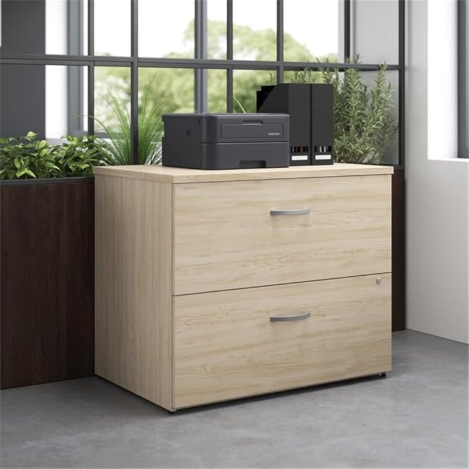 Bush Business Furniture Studio C 2 Drawer Lateral File Cabinet in Natural Elm - Image 2