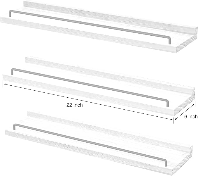 RYOFOBETTO 22 inches Long Floating Shelves, Bathroom Decor Shelves Over Toilet - Image 3