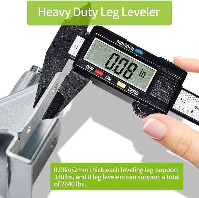DkOvn 8 Pack Heavy Duty Furniture Leg Levelers, Leveling Feet - Image 4