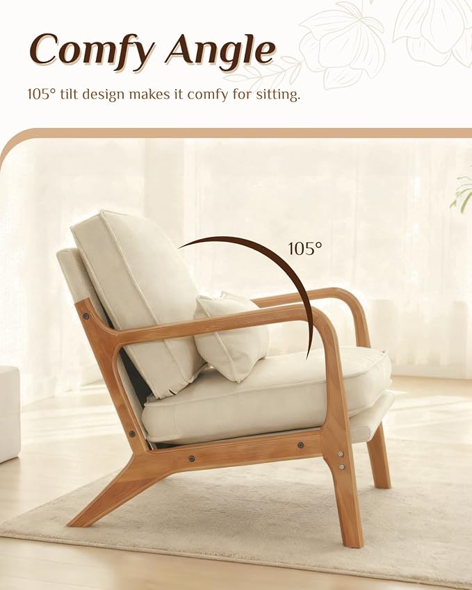 Karl home Accent Chair Mid-Century Modern Chair - Image 5