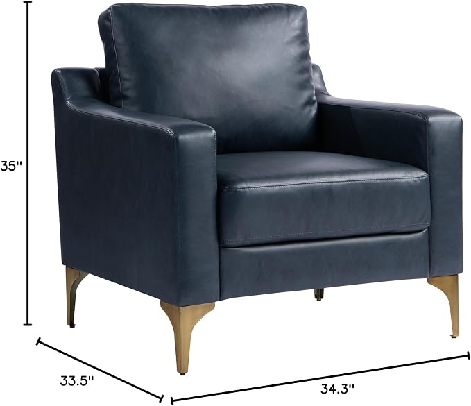 Serta Triton 33.5" Arm Chair, Transitional Modern, Dreamcoil Comfort, Metal Legs - Image 2