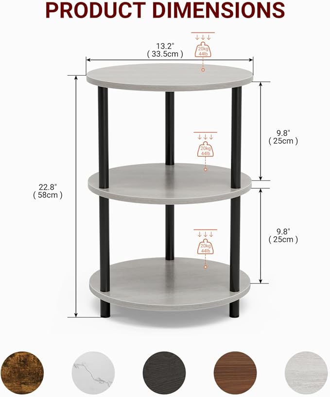 XBurmo Round Coffee Table for Living Room - Image 2