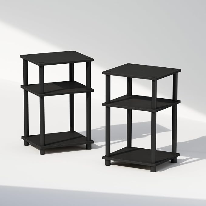 Furinno Just 3-Tier Turn-N-Tube Open Storage Nightstand, Plastic Poles - Image 6
