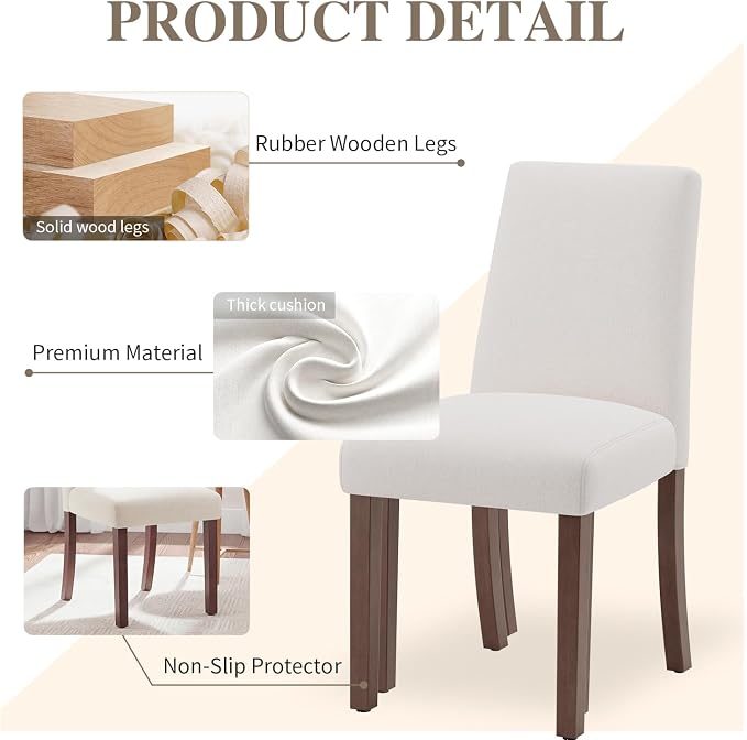 Dining Chairs Set of 4, Modern Dining Room Chairs - Image 3