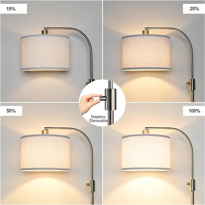Nintiue Upgraded Modern Arc Dimmable Tall Standing Floor Lamp - Image 3
