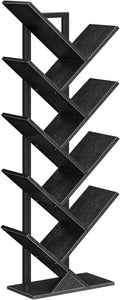 HOOBRO Tree Bookshelf, 9-Tier Bookcase Wooden Shelves, Floor Standing Storage by HOOBRO