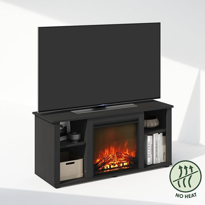 Furinno Jensen Fireplace TV Stand, NO Heat Decorative Electric Fireplace TV - Image 4