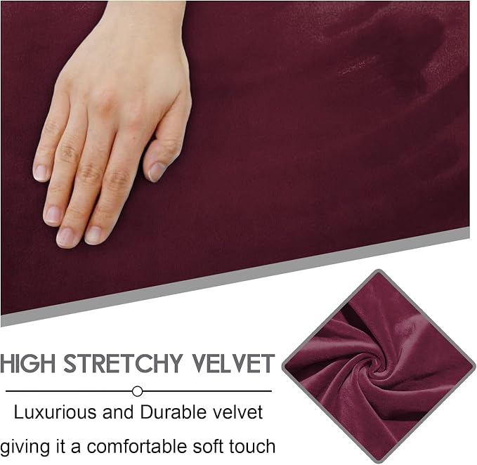 ULTICOR Velvet 8-Pieces Recliner Sofa Covers Stretch Reclining Couch Covers - Image 3