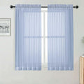 OWENIE Short Sheer Curtains for Bedroom Living Room 54 Inch Length 2 Panels Set by OWENIE