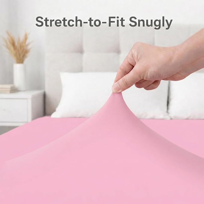 Stretchy Queen Fitted Sheet for 4 Inch Low Profile Mattress - Image 2