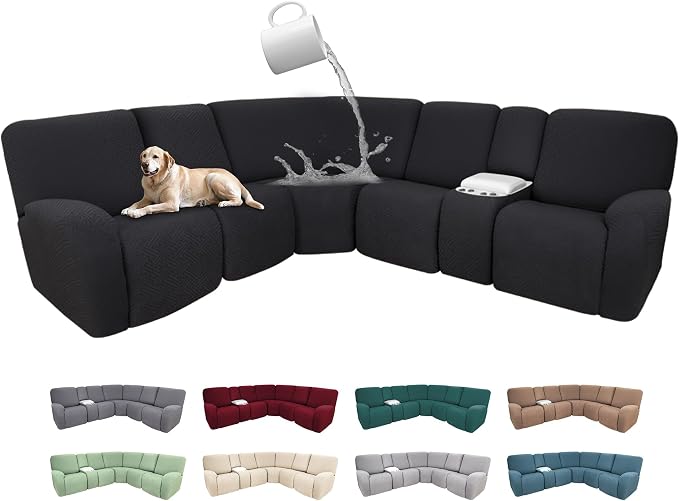 100% Waterproof Sectional Recliner Couch Covers by ROFASVCO