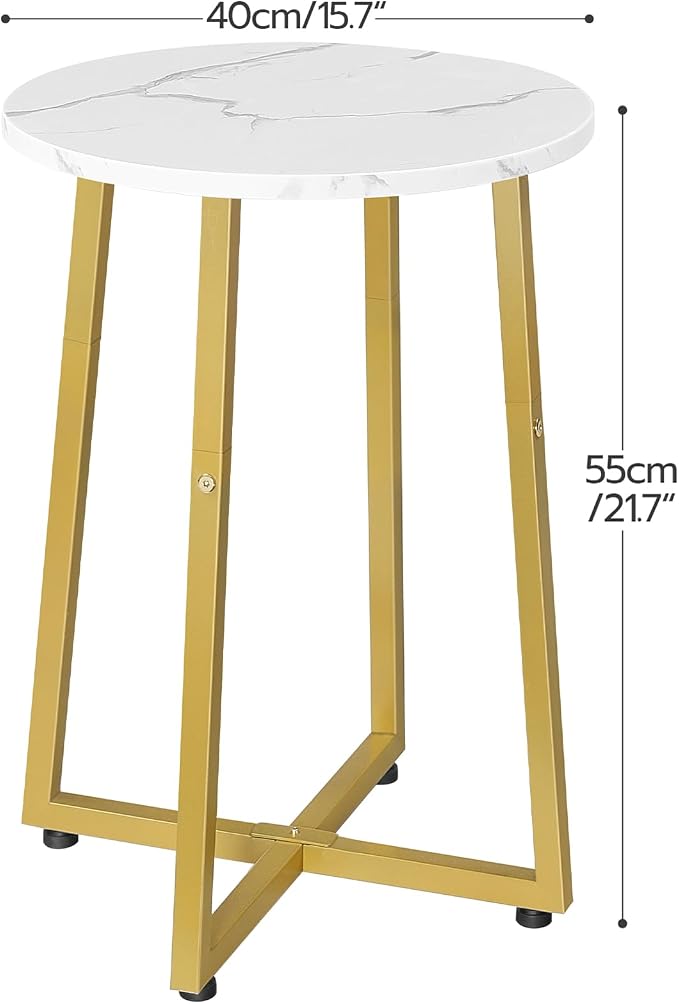 HOOBRO Side Table, Round End Accent Table - Image 3
