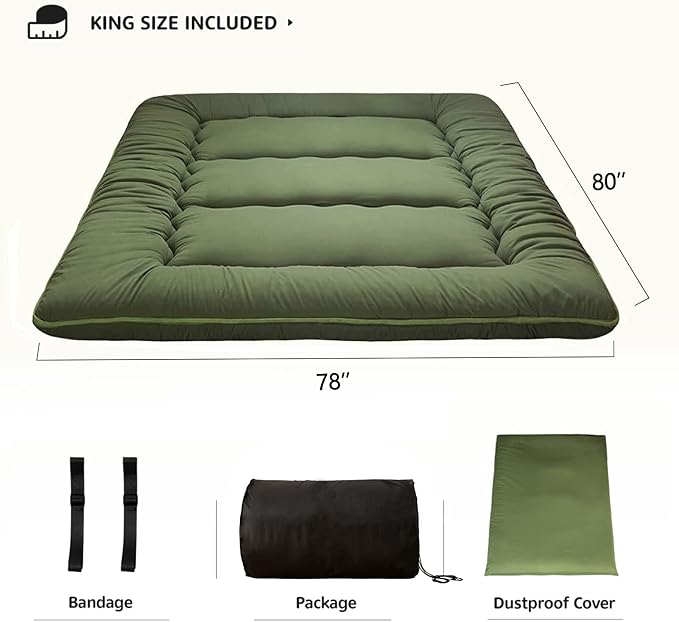 MAXYOYO Japanese Floor Mattress Futon Mattress, Thicken Tatami Mat Shiki Futon - Image 2
