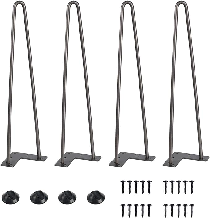 SMARTSTANDARD 16 Inch Heavy Duty Hairpin Furniture Legs, Metal Home DIY Projects by SMARTSTANDARD