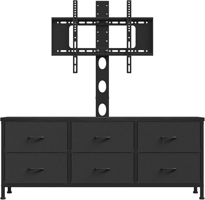 TV Stand with Mount, Fabric Dresser with 6 Drawers - Image 8